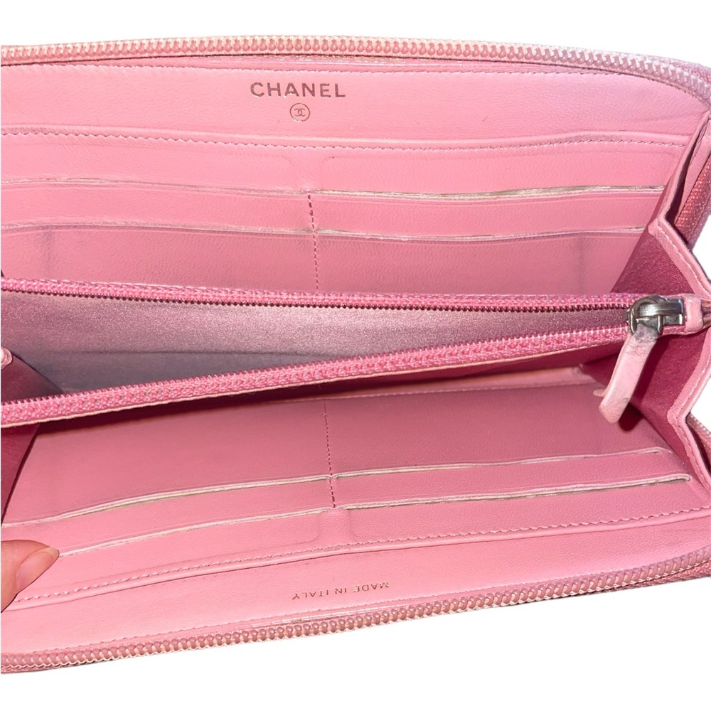 🌸CHANEL CAMELLIA ZIP AROUND LONG WALLET - Picture 6 of 13